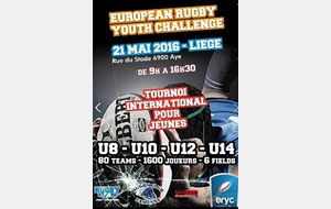 ERCB - Tournoi ERY Challenge Liège - Informations importantes